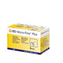 BD Microfine Plus aiguille à stylo insuline 30G/8MM