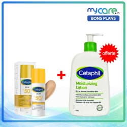 Pack Cetaphil - Ecran solaire fluid teinté spf 50+ + Lotion Hydratante 473ml (offerte)