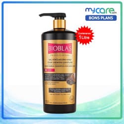 BIOBLAS - Shampoing à l'ail noir fortifiant anti-chute - 1Litre