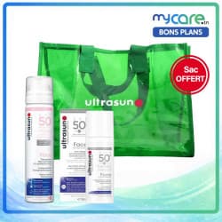 Coffret Ultrasun Ecran solaire SPF 50+ & Spray Face & Scalp SPF 50 + Sac Offert