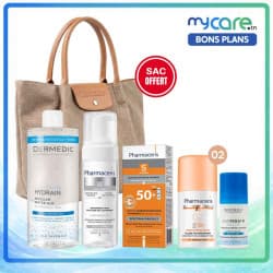 Coffret Pharmaceris Mousse Whitening W + Eau micellair+Spectrum S SPF 50+ Fluide teinté 02 + Roll on Dermedic + Sac Offert
