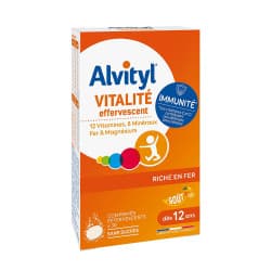 Alvityl- Comprimés effervescents Vitalité -12 vitamines et 10 minéraux - 30 comprimés