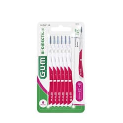 GUM Bi-Direction - Brossettes interdentaires - taille 1,2 - rose - 6pcs