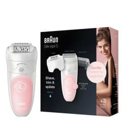 Braun Silk-épil 5-620 avec technologie Wet & Dry - Épilateur et 4 accessoires + tête de rasage et tondeuse