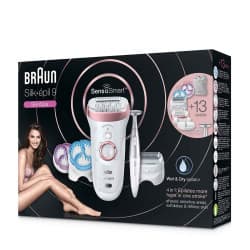Braun Silk-épil 9 9-980 SkinSpa SensoSmart - Épilateur Électrique Or Rose + 13 Accessoires et tondeuses 3-en-1