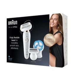 Braun Silk-épil 9 Flex 9010 Wet & Dry - Épilateur + 6 accessoires dont brosse exfoliante
