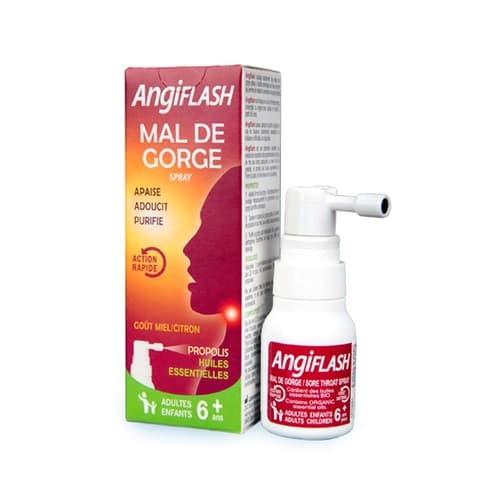 Angiflash Mal de Gorge Spray Enfant-Adultes