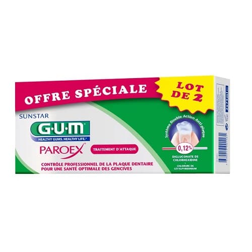 GUM Paroex Dentifrice Duo 2×75 ml