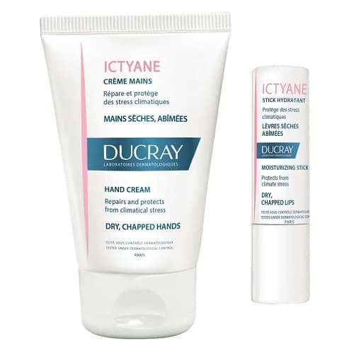 Ducray Ictyane Crème mains + Stick Lèvres