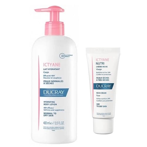 Ducray Ictyane Lait 400 ml + Ictyane Nutri
