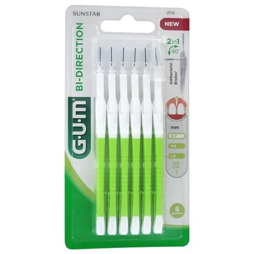 GUM Bi-Direction 2114 Brossette Interdentaire 0.7 mm