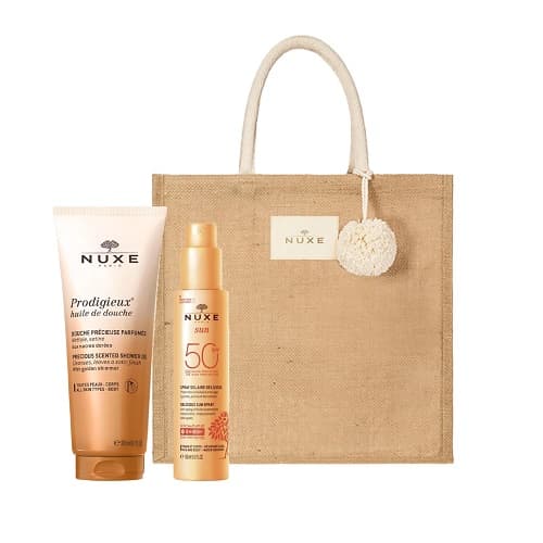 Nuxe Sun Coffret Spray Solaire SPF50+ & Prodigieux Huile de Douche