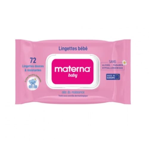Materna Baby 72 Lingettes Bébé Rose