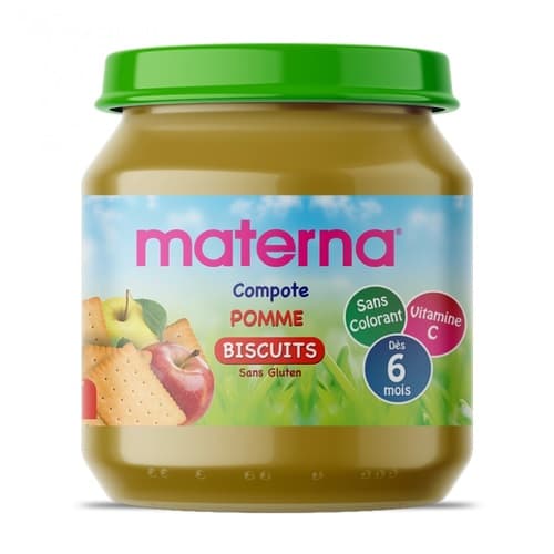 Materna Baby Compote Pomme Biscuits 130g