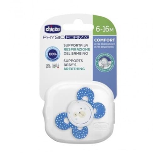 Chicco Sucette Physio Confort Bleu 6-16Mois