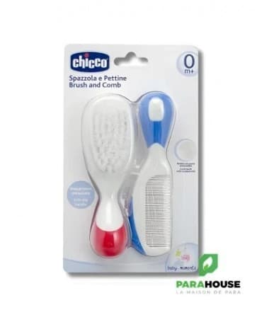 CHICCO - BROSSE ET PEIGNE ROUGE ET BLEU +0MOIS