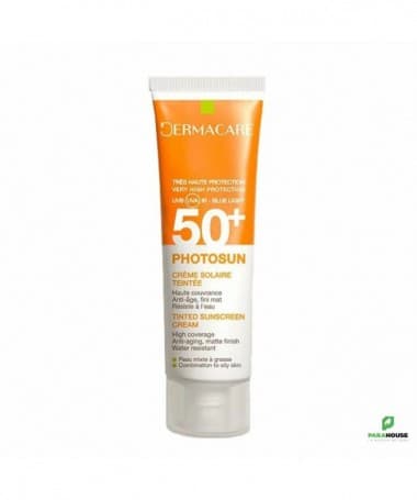 DERMACARE PHOTOSUN 02 CREME SOLAIRE TEINTE PEAUX MIXTES A GRASSES SPF 50+ 50ML+EAU MICELLAIRE 170ML (OFFERT)