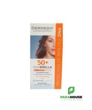 DERMEDIC SUNBRELLA FLUIDE ULTRA LEGER SPF50+ PEAUX MIXTES ET GRASSES 40ML LOT DE DEUX