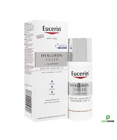EUCERIN HYALURON-FILLER 3 EFFECT SOIN DE JOUR PEAUX NORMALES A MIXTES 50ML