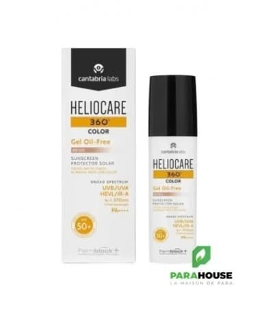Cantabria Labs Heliocare 360° Oil-Free beige, photoprotecteur pour peaux grasses 50ml