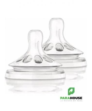 Philips Avent 2 Tétines Natural 2.0 lq épais Blanc 6M+