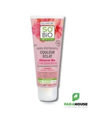 SO BIO APRES SHAMPOOING COULEUR ECLAT HIBISCUS 200ML