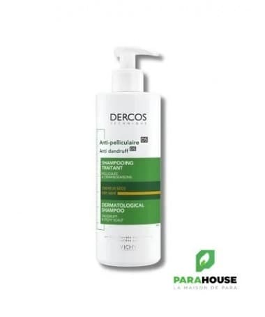 VICHY DERCOS ANTI PELLICULAIRE Shampooing traitant Cheveux secs 390ML