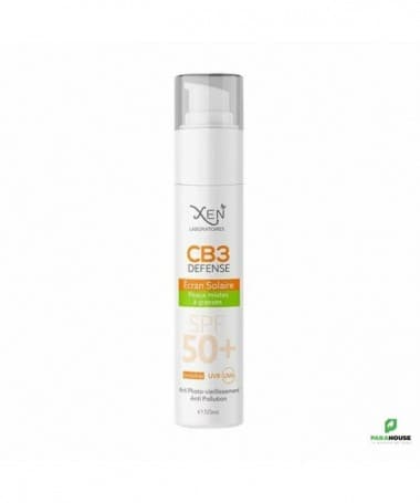 XEN CB3 DEFENCE ECRAN SOLAIRE INVISIBLE SPF50+ PEAUX GRASSES