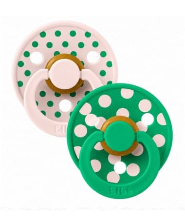 BIBS - LOT DE 2 SUCETTES COLOUR NATURAL PETAL CACTUS SIZE 2 +6MOIS