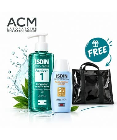 PACK ACNIBEN GEL NETTOYANT 400ML + ISDIN FUSION WATER ECRAN INVISIBLE