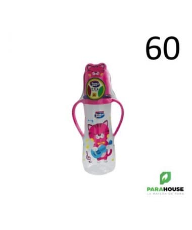 BABY PUR BIBERON SAFARI STANDARD AVEC COUVERCLE ET ANSES 72037