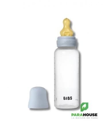 BIBS - BIBERON BOTTLE LATEX MEDIUM FLOW BABY BLUE 270ML