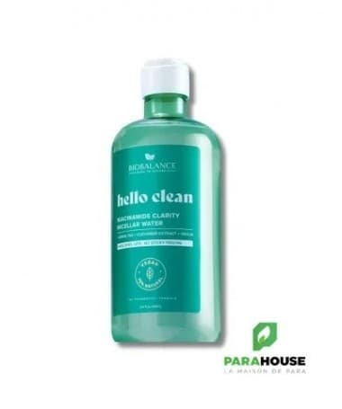 BIOBALANCE NIACINAMIDE CLARITY - EAU MICELLAIRE AU THÉ VERT + EXTRAIT DE CONCOMBRE + INULINE 500ML