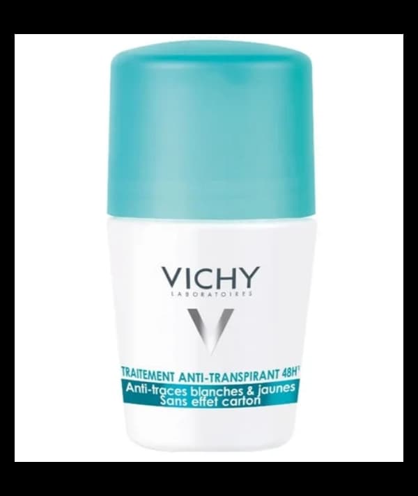 Vichy Traitement Anti-Transpirant 48h Anti Traces Blanches & Jaunes Roll-On 50ml
