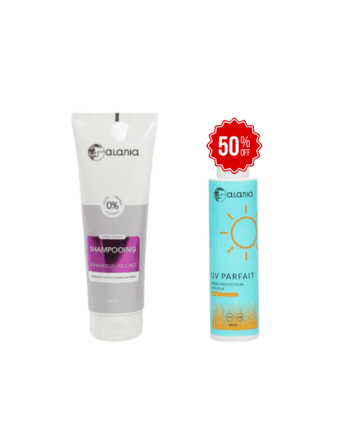 Alania Shampooing Réparateur Prodige 250 ml + Alania Soin Protecteur Cheveux Uv Parfait 150 ml à -50%