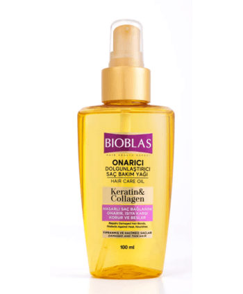 Bioblas Huile Réparatrice anti chute Keratin et Collagen pour Cheveux 100ml