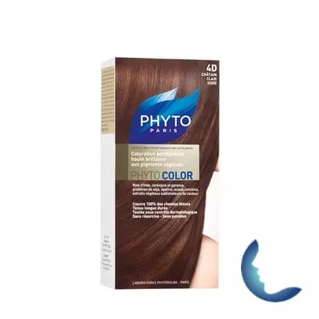 Phyto Phytocolor Couleur Soin 4d Châtain Clair Doré, 1 Kit