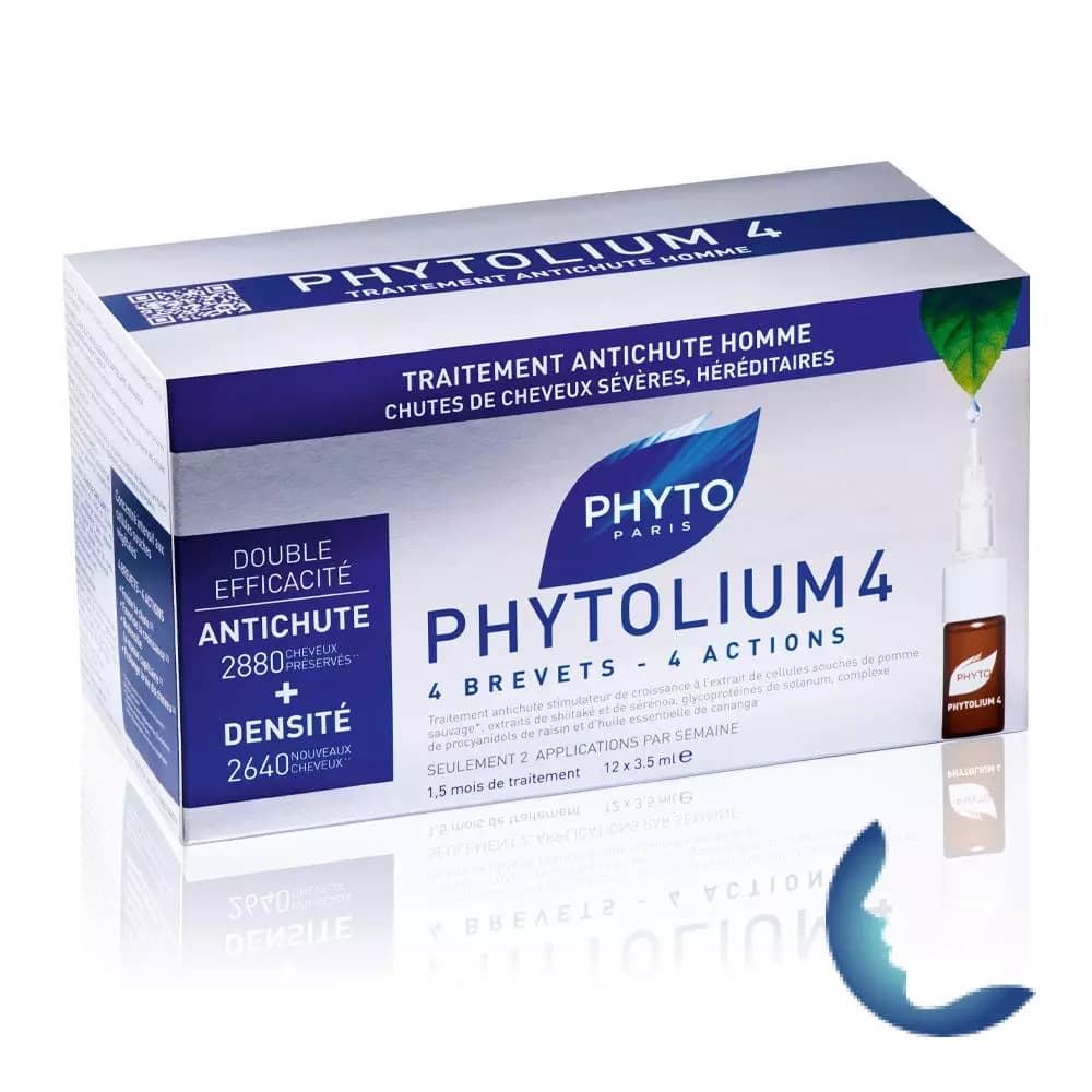 Phyto Phytolium 4 Traitement Antichute Homme, 12×3.5ml