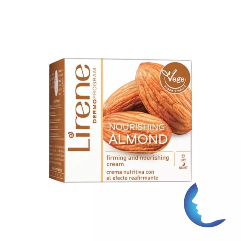 Lirene Crème Vegan à L’amande Hydratante Et Nutritive, 50g