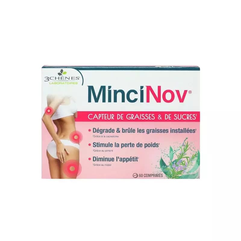3chenes Mincinov Capteur De Graisses & Du Sucres, 60 Comprimés