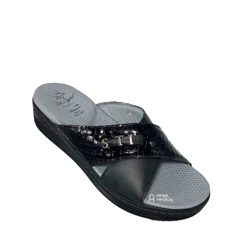 Sti Orthopedic - Mule Orthopédique Pour Femmes - Fs01 - Noir Croco