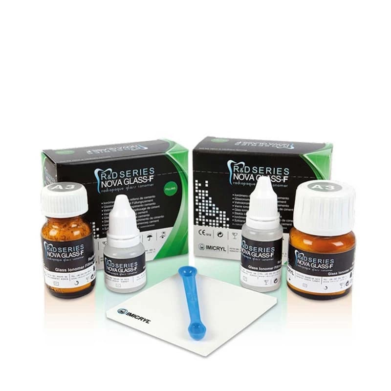 Imicryl Nova Glass F - Ciment De Remplissage En Ionomère - Poudre + Liquide
