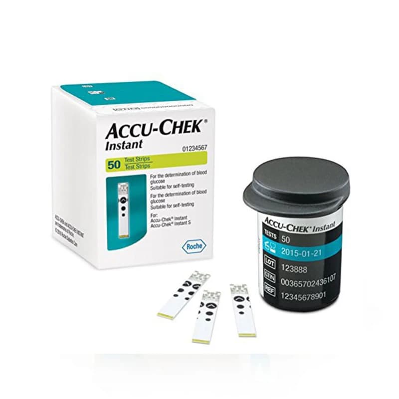 Accu Chek Instant - Bandelettes Test Glycémie - 50 Unités
