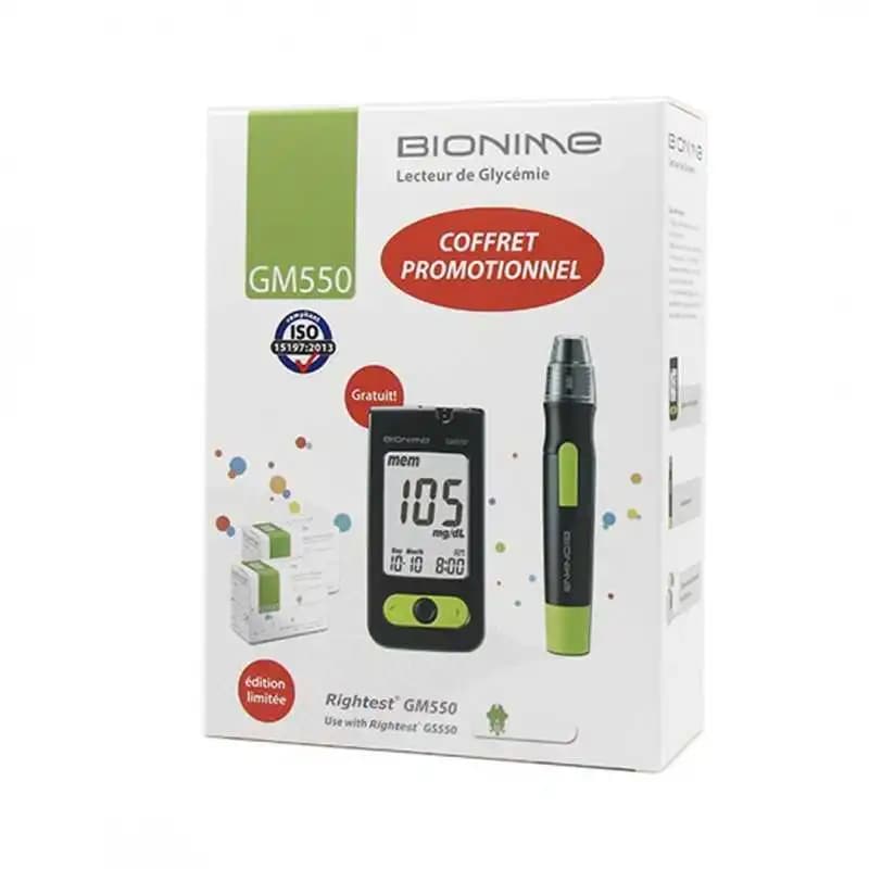 Coffret Bionime - Glucomètre + 1 Boite De 100 Bandelettes