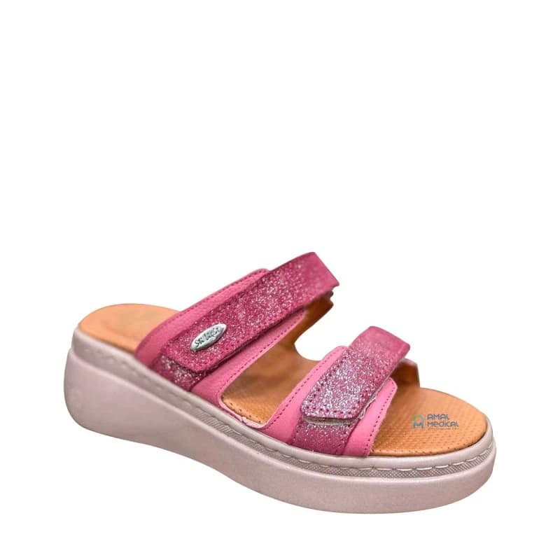 Sti Orthopedic - Claquette Orthopédique Femme Alp08 – Rose Pailleté