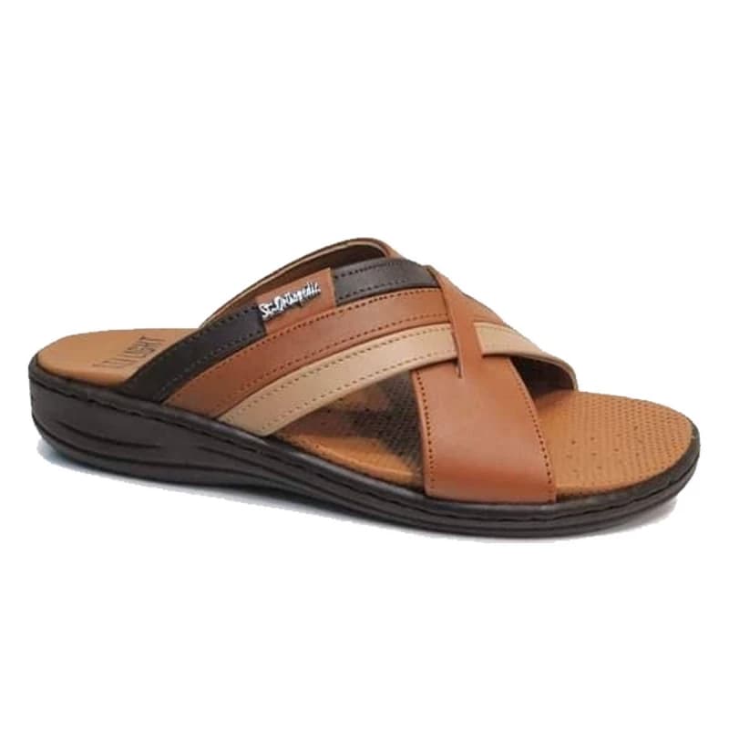 Sti Orthopedic - Claquette Orthopédique Homme – Light044 – Caramel Marron Beige