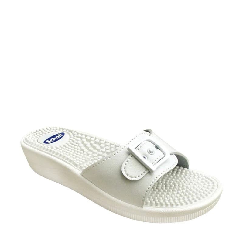 Scholl New Massage - Mules Orthopédiques Femme - Blanc