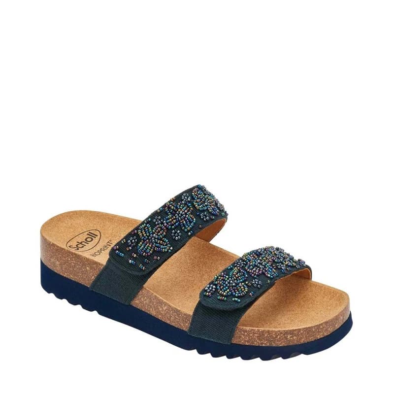 Scholl Zafirah - Mule Orthopédique Femme - Bleu Marine