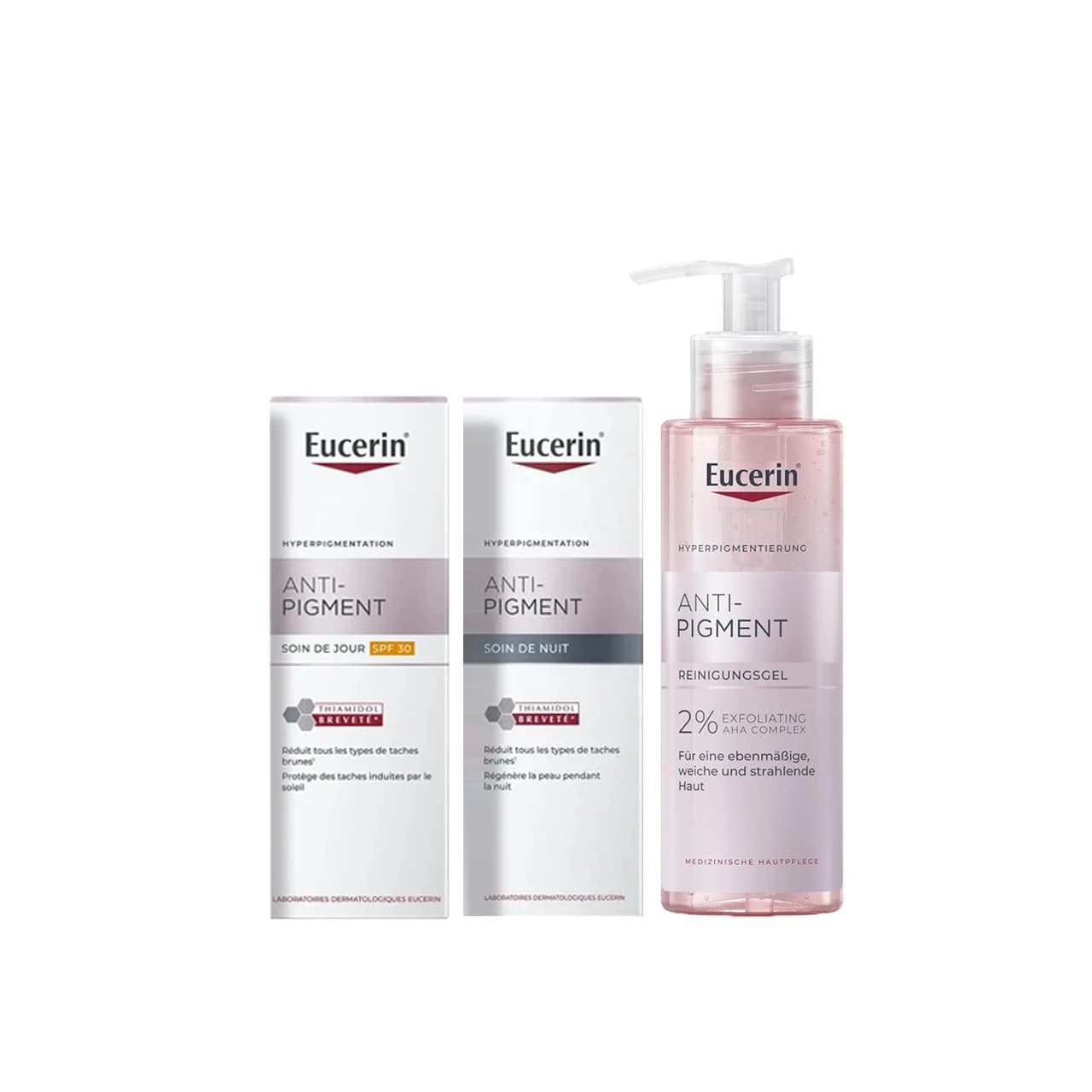 Eucerin Ventes Flash Anti-pigment Soin Jour 50ml+ Soin De Nuit 50ml + Anti-pigment Gel Nettoyant 200ml