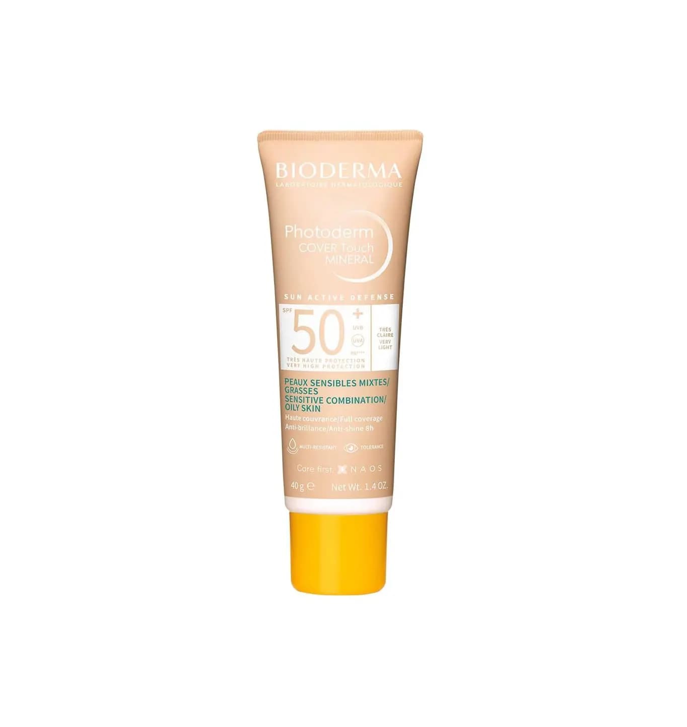 Bioderma Photoderm Cover Touch Mineral Ecran Spf50+ Teinte Tres Claire - 40ml